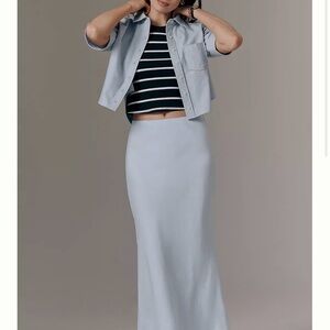 Anthropologie Light Blue Maxi Skirt - Tilda
